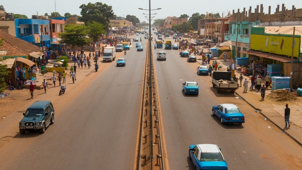 View over the main thoroughfare in Bissau, Guinea Bissau. Photo: Arne Hoel/World Bank