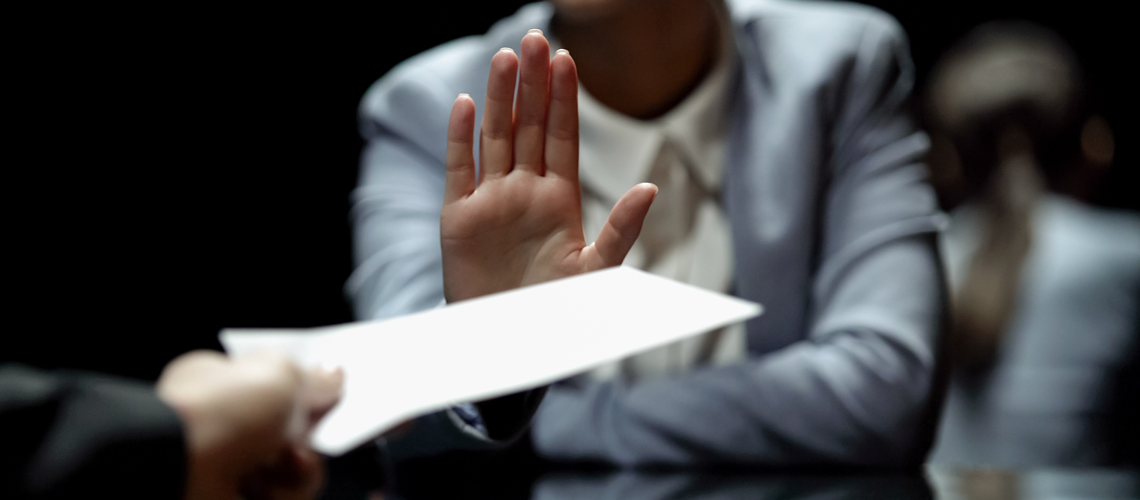 Female official refuses to take bribe, anti-corruption laws in action