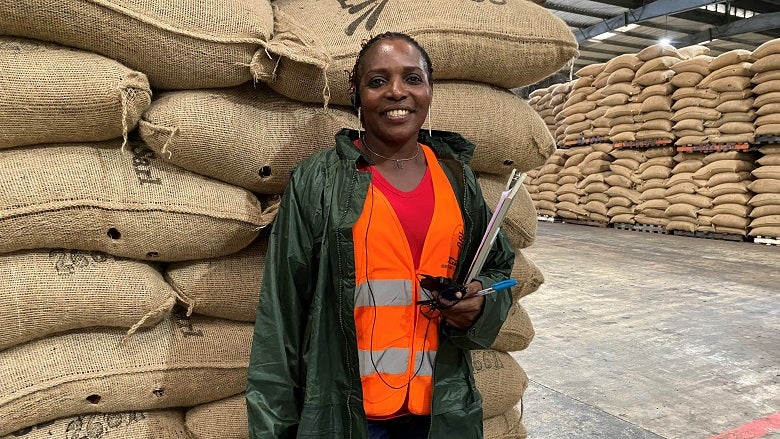 Philomène Laure Offounou, Phytosanitary inspector who takes samples of cocoa for testing