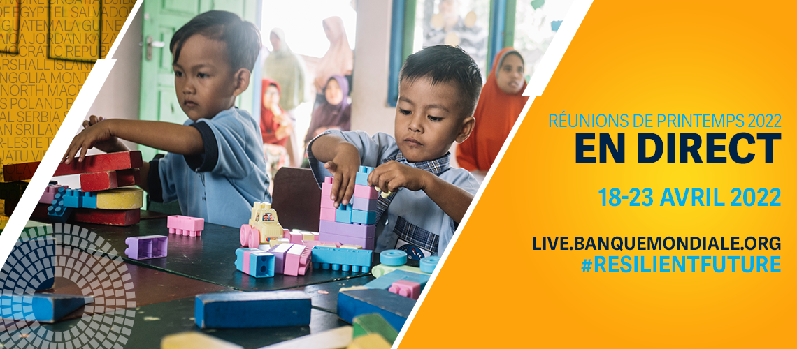 Bannière pour les Réunions de printemps 2022 de la Banque mondiale