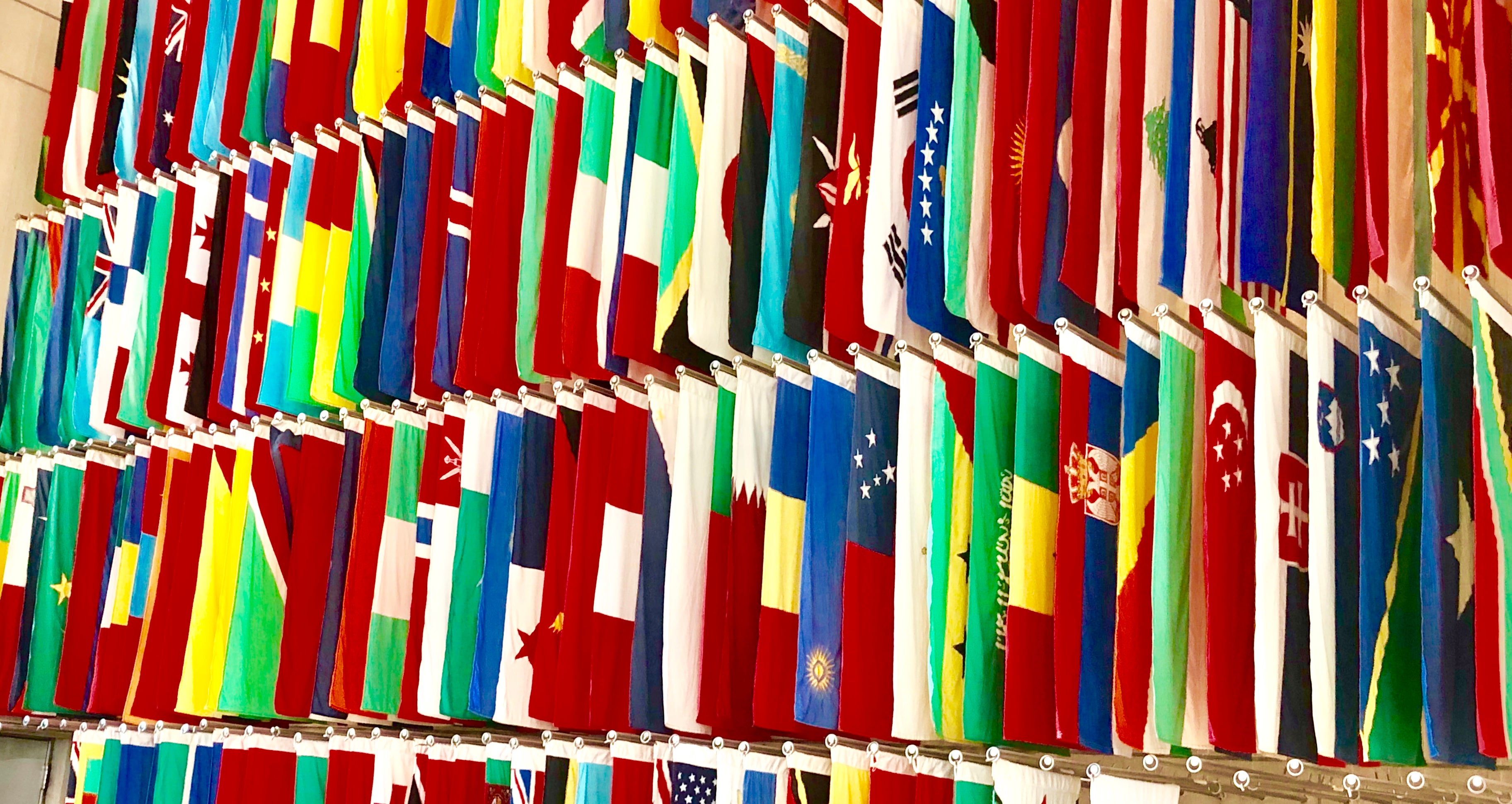 Flags in World Bank headquarters