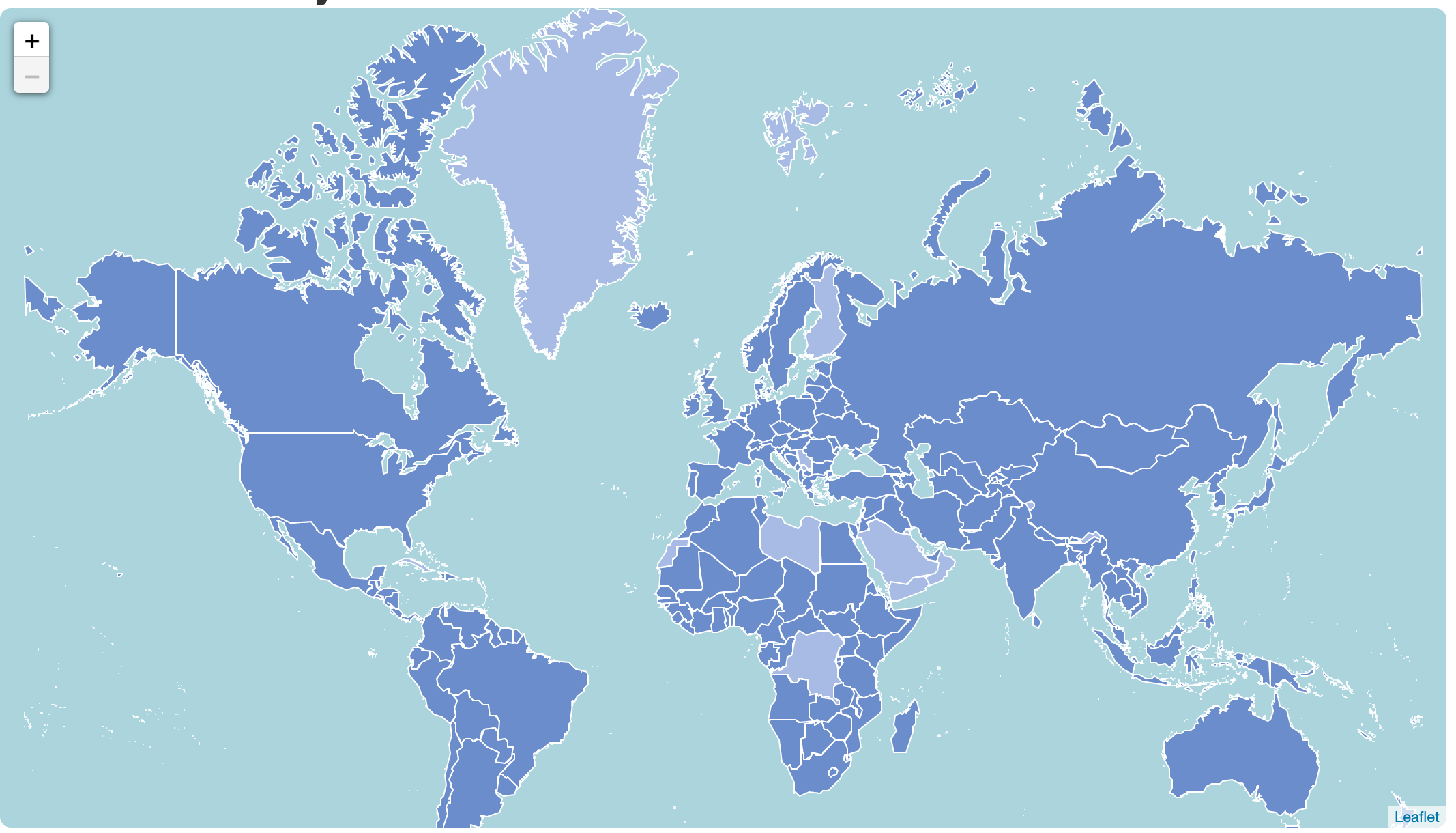 Example of the interactive map accessible on the ProACT platform