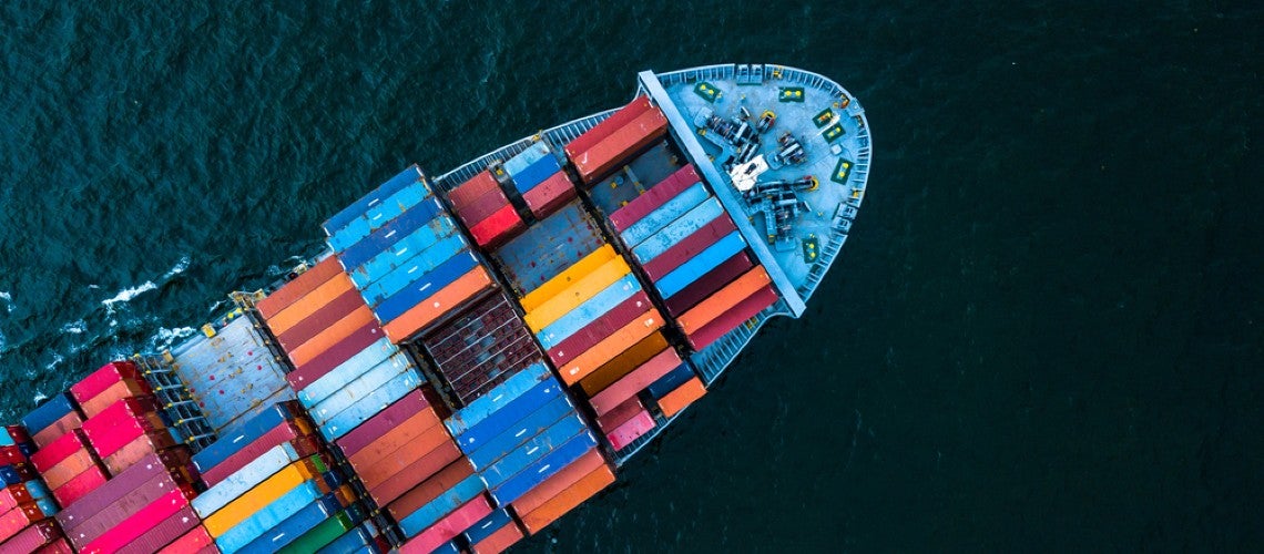 Aerial shot of Timor Leste port